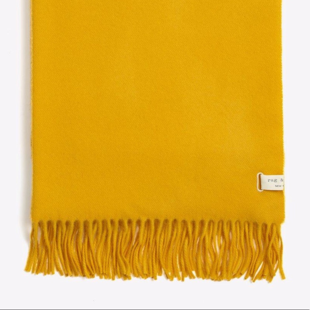 Rag and Bone Italian wool yellow scarf